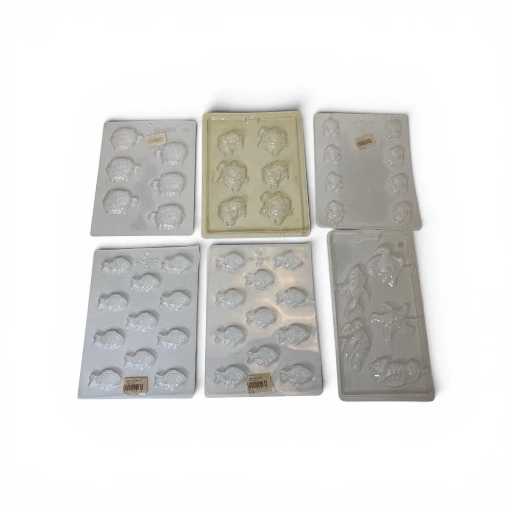 Plastic Candy Molds Beach Summer Sea Fish‎ 6 Assorted Trays